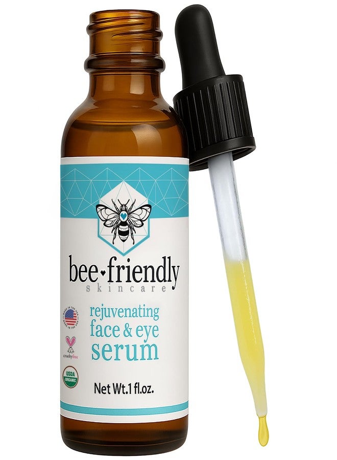 BeeFriendly Organic Face & Eye Serum By BeeFriendly, Deep Hydration, Nourishes, Tightens, and Firms Facial Skin, and Lifts Facial Skin USDA Certified & All Natural Serum for Face, Women or Men, 1 oz - Image 1